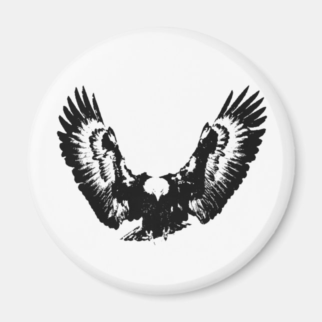 Imán Águila blanca y negra (Frente)
