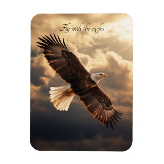 Imán Águila calva Amanecer dorado Frase inspiradora
