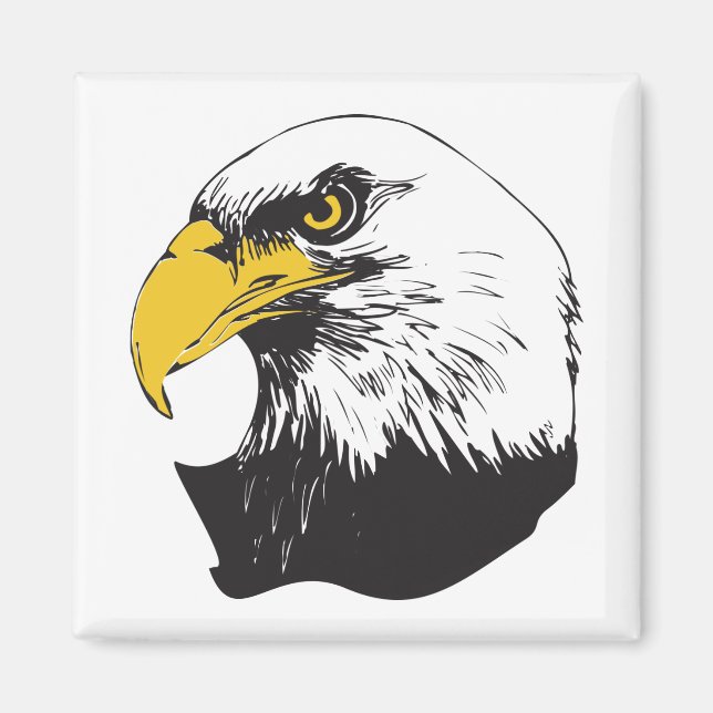 Imán Águila calva americana (Frente)