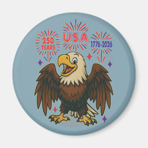 Imán Águila calva con fuegos artificiales - Estados Uni