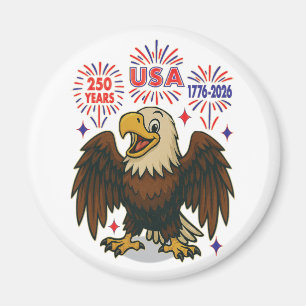 Imán Águila calva con fuegos artificiales - Estados Uni