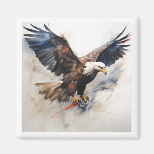 Imán Águila calva de la bandera de Estados Unidos