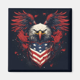 Imán Águila calva de la bandera de Estados Unidos