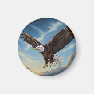 Imán Águila calva en vuelo
