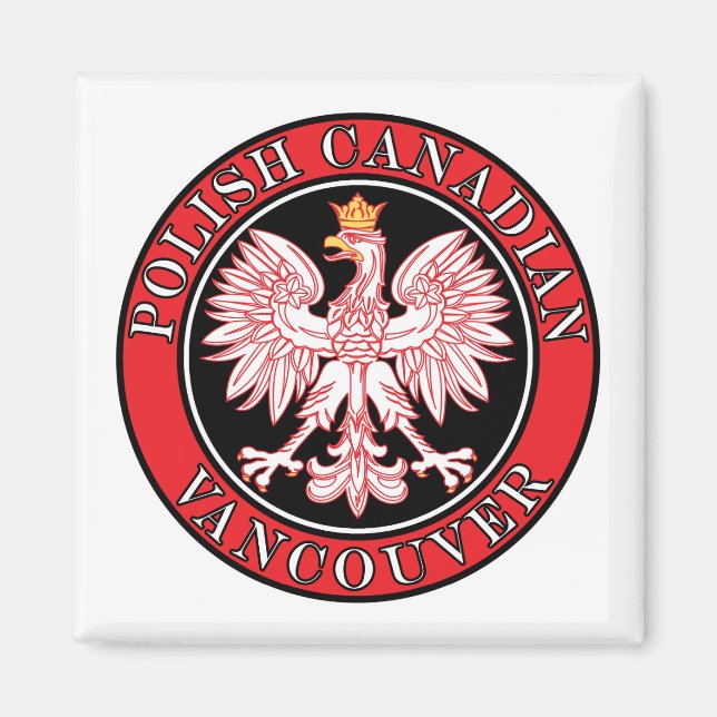Imán Águila canadiense polaca de Vancouver (Frente)