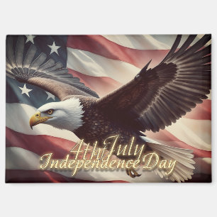 Imán Águila del 4 de julio con bandera americana