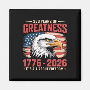 Imán Águila Patriótica 250 Años Bandera Americana 250 A