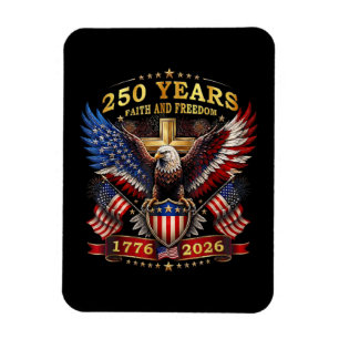 Imán Águila Patriótica Fe Libertad 250 Años 1776 2026