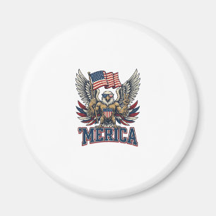Imán Águila Patriótica Merica Camiseta Diseño Vector Vi