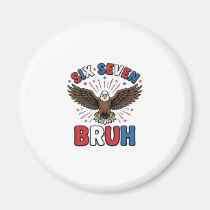 Imán Águila Patriótica Seis Siete Bruh Diseño Vectorial