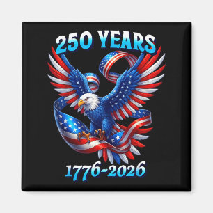 Imán águila patriótica y bandera 250 años 1776-2026 4
