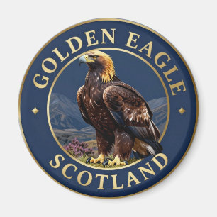 Imán 🦅 Águila Real Tierras Altas de Escocia