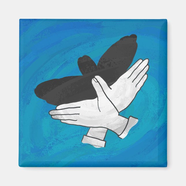 Imán Águila Sombra Sobre El Azul (Frente)