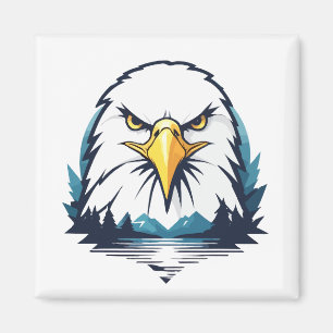 Imán Águila Vector Arte Animal Moderno Ciudad Urbana Gr