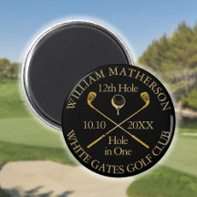 Agujero De Golf En Un Negro Y Oro Personalizados