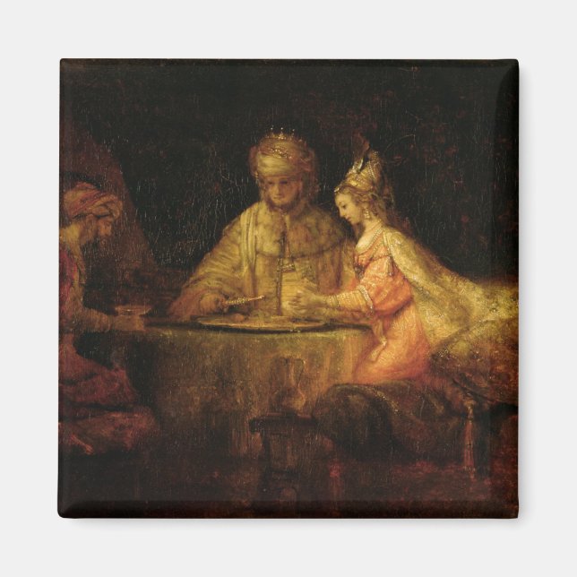Imán Ahasuerus , Haman y Esther, c.1660 (Frente)