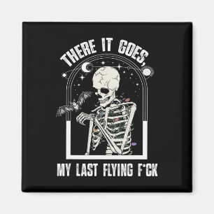 Imán Ahí va mi último vuelo gracioso de Halloween