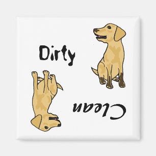 Imán AHL- Yellow Labrador Dirty Paws Magnet