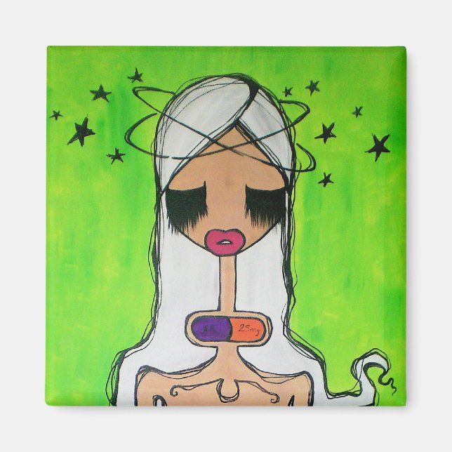 Imán "Ahora te preguntas", Square Magnet (Frente)