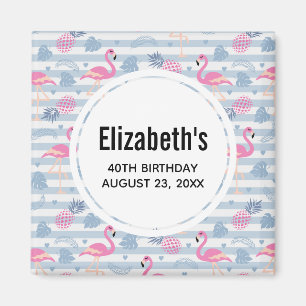 Imán Ahorra la Fecha con Patrón de Flamenco y Piña