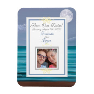 Imán Ahorra nuestra cita nupcial en la playa verde azul
