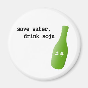Imán ¡Ahorre el agua, bebida Soju!