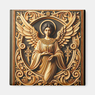 Imán AI Beautiful Woodworked Angel