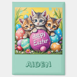 Imán AIDEN ~ EASTER KITTENS Easter Eggs~  Magnet