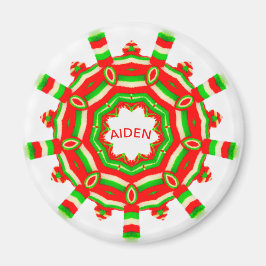 Imán AIDEN ~ Navidades personalizados Fractal ~