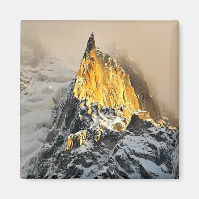 Imán Aiguille des Deux Aigles amanecer, Chamonix (Frente)