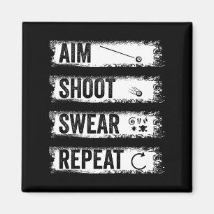 Imán Aim Shoot Swear Repetir Funny Billiards 8 ball Poo