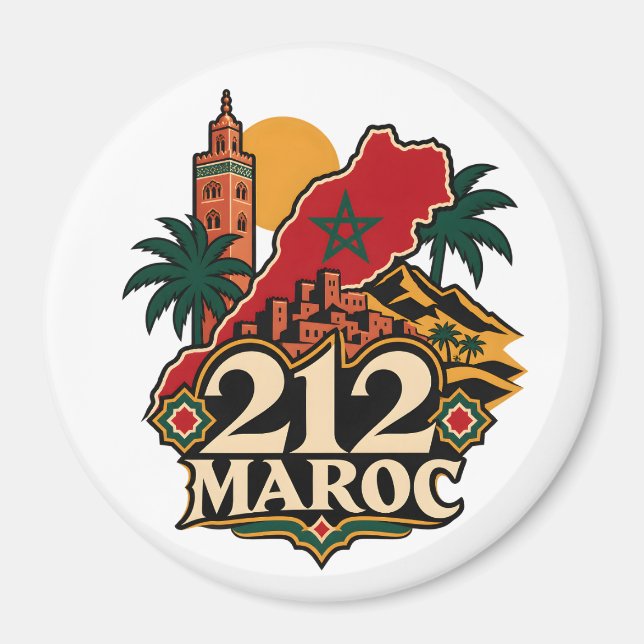 Imán Aimant 212 Maroc (Frente)