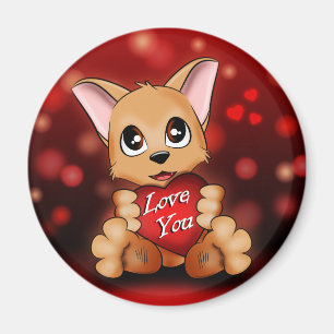 Imán Aimant Le chiot t'aime