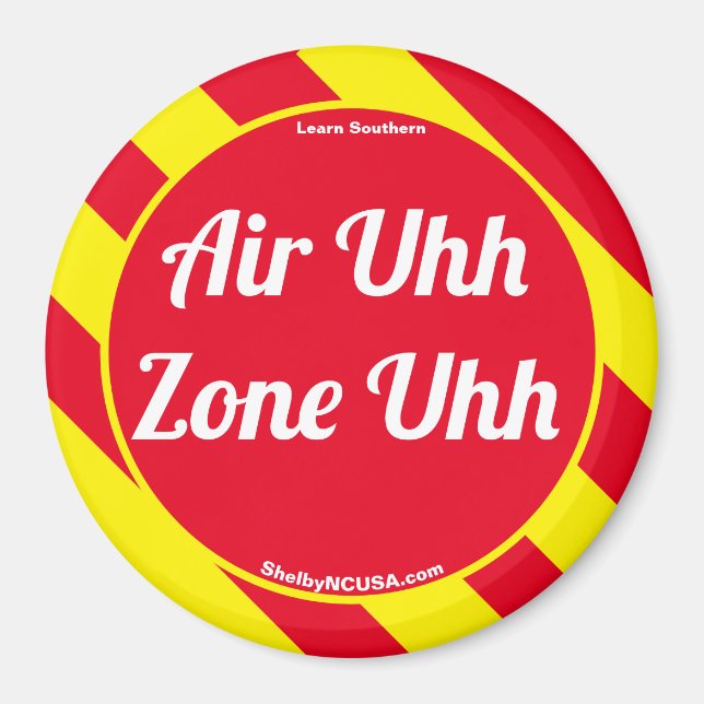 Imán Air Uhh Zone Uhh Red/Yellow Magnet (Frente)