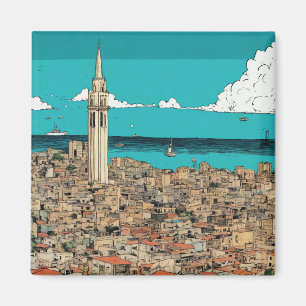 Imán Aire costero Tel Aviv Cityscape, Israel Magnet