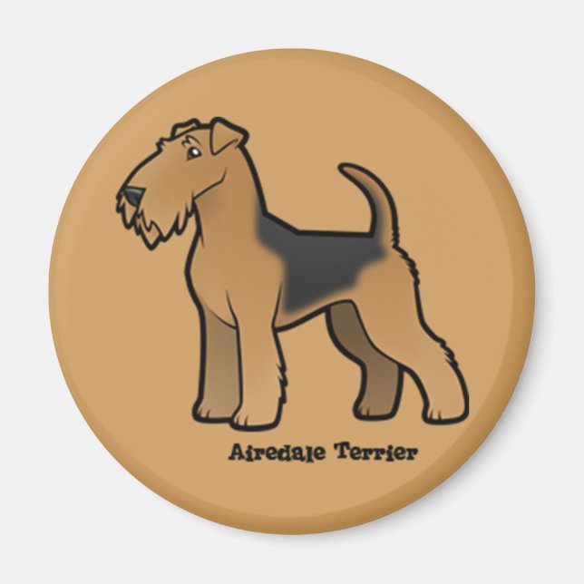 Imán airedale terrier (Frente)