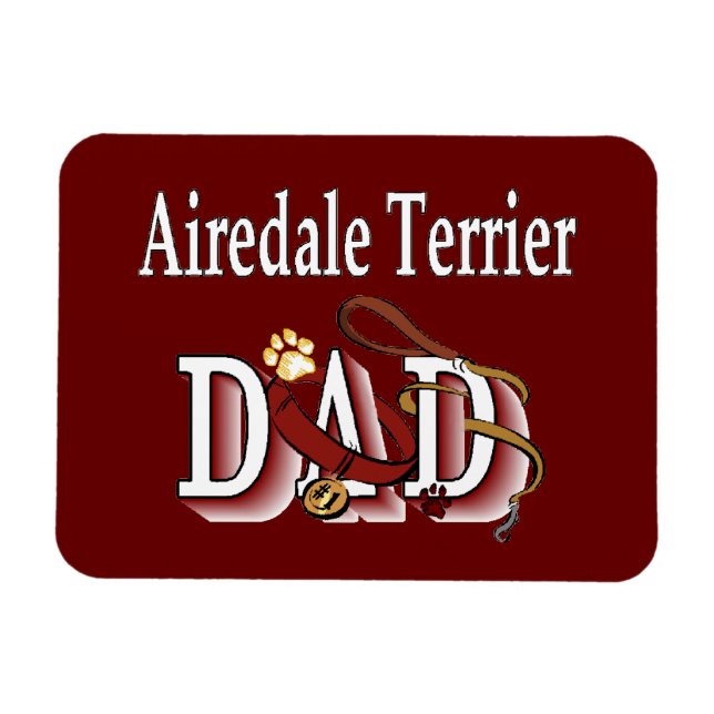 Imán Airedale Terrier Dad (Horizontal)