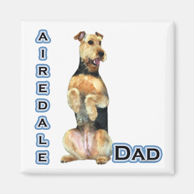 Imán Airedale Terrier Dad 4 - Magnet (Frente)