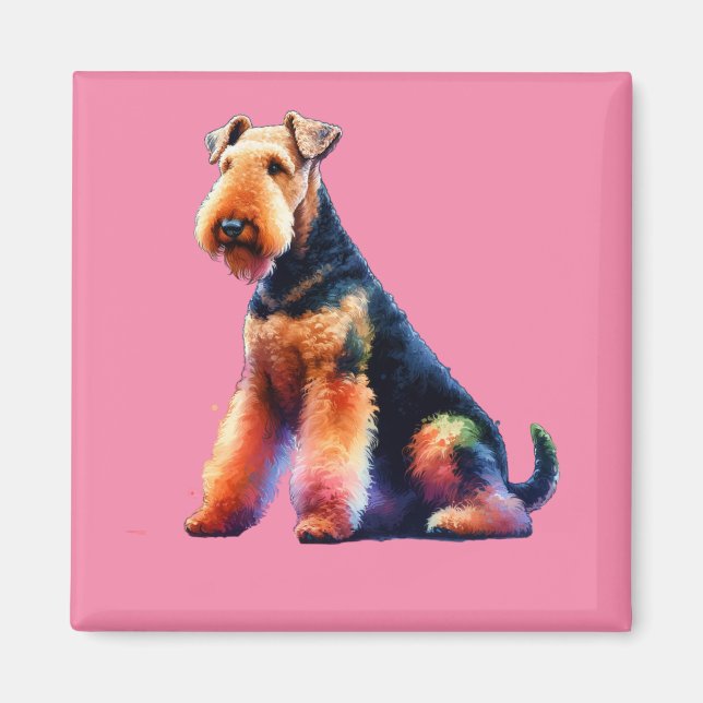 Imán Airedale terrier Dog (Frente)