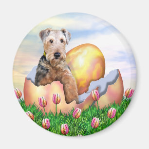 Imán Airedale Terrier Easter Surprise