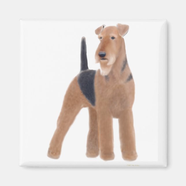 Imán Airedale Terrier Magnet (Frente)