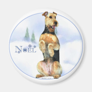 Imán Airedale Terrier Noel