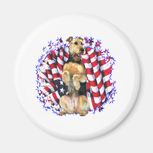Imán Airedale Terrier Patriot