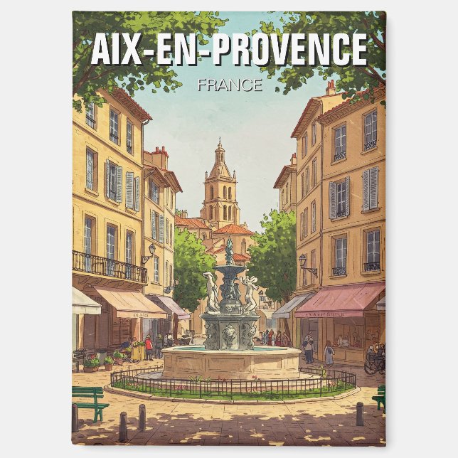 Imán Aix-en-Provence Francia Travel (Anverso)