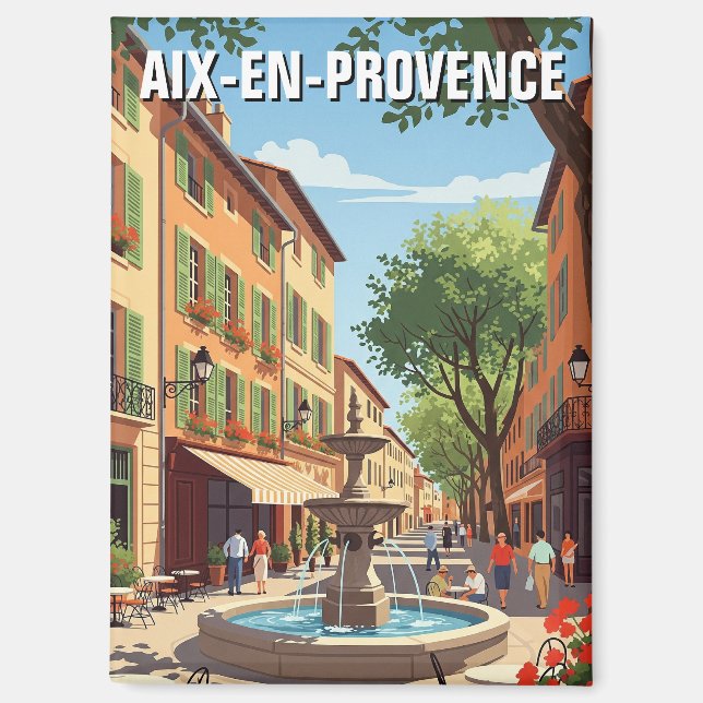 Imán Aix-en-Provence Francia Travel (Anverso)