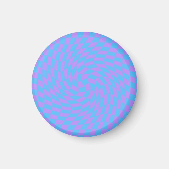 Imán Ajena de color azul pálido y lavanda (Frente)