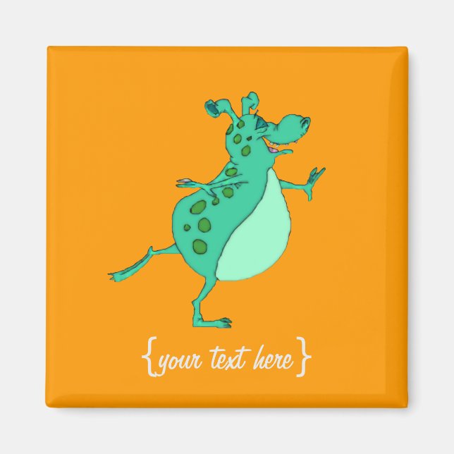 Imán Ajeno verde de corte saltando (Frente)