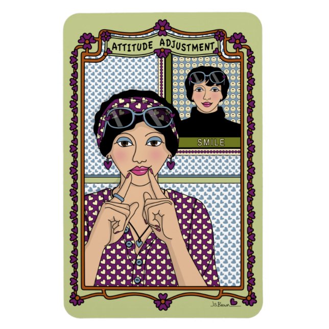 Imán Ajuste de actitud_A_4x6 Refrigerator Magnet (Vertical)
