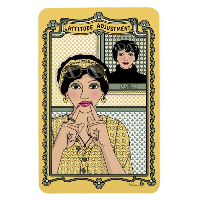 Imán Ajuste de actitud_C_4x6 Refrigerator Magnet (Vertical)