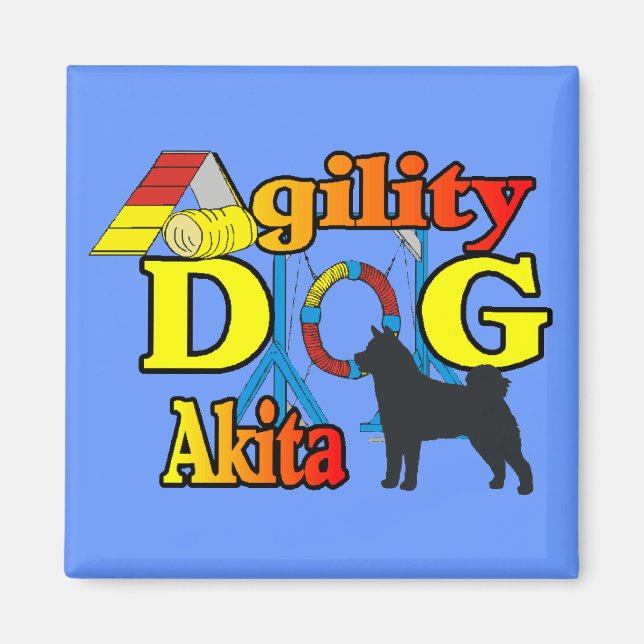 Imán Akita Agility (Frente)